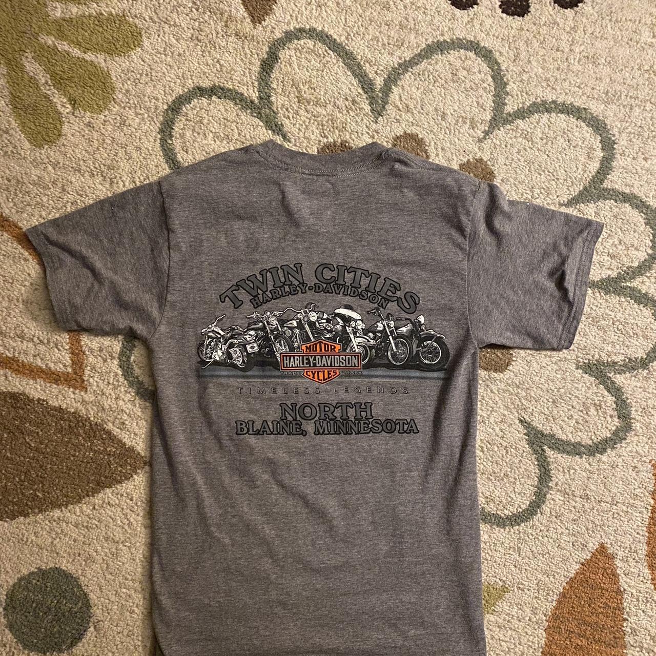 Size small Grey Harley Davidson tee shirt. Pm for... - Depop