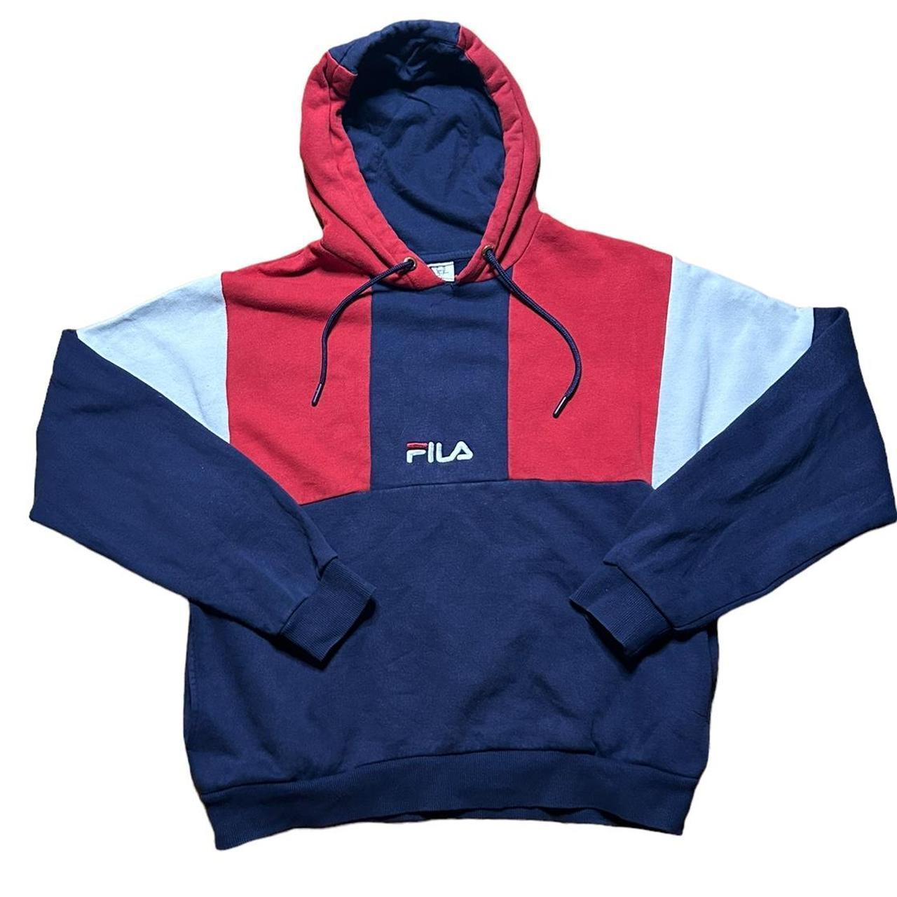 Fila hoodie shop red white blue