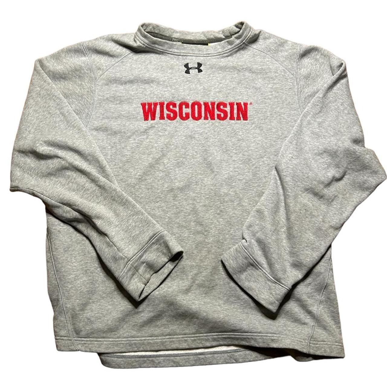 Under armour jumper Wisconsin under armour jumper... Depop