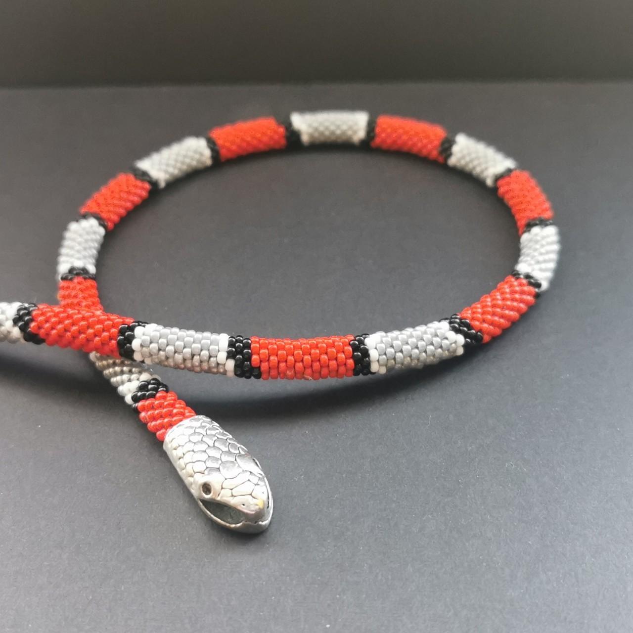 Beaded snake sale necklace