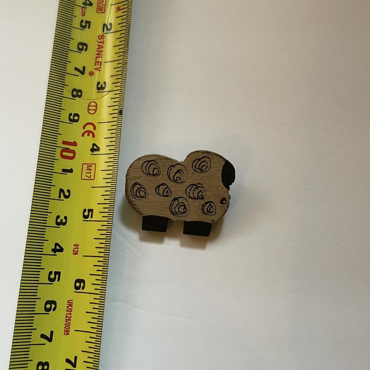 Wooden sheep brooch pin. Vintage 80s pin, would make... Depop