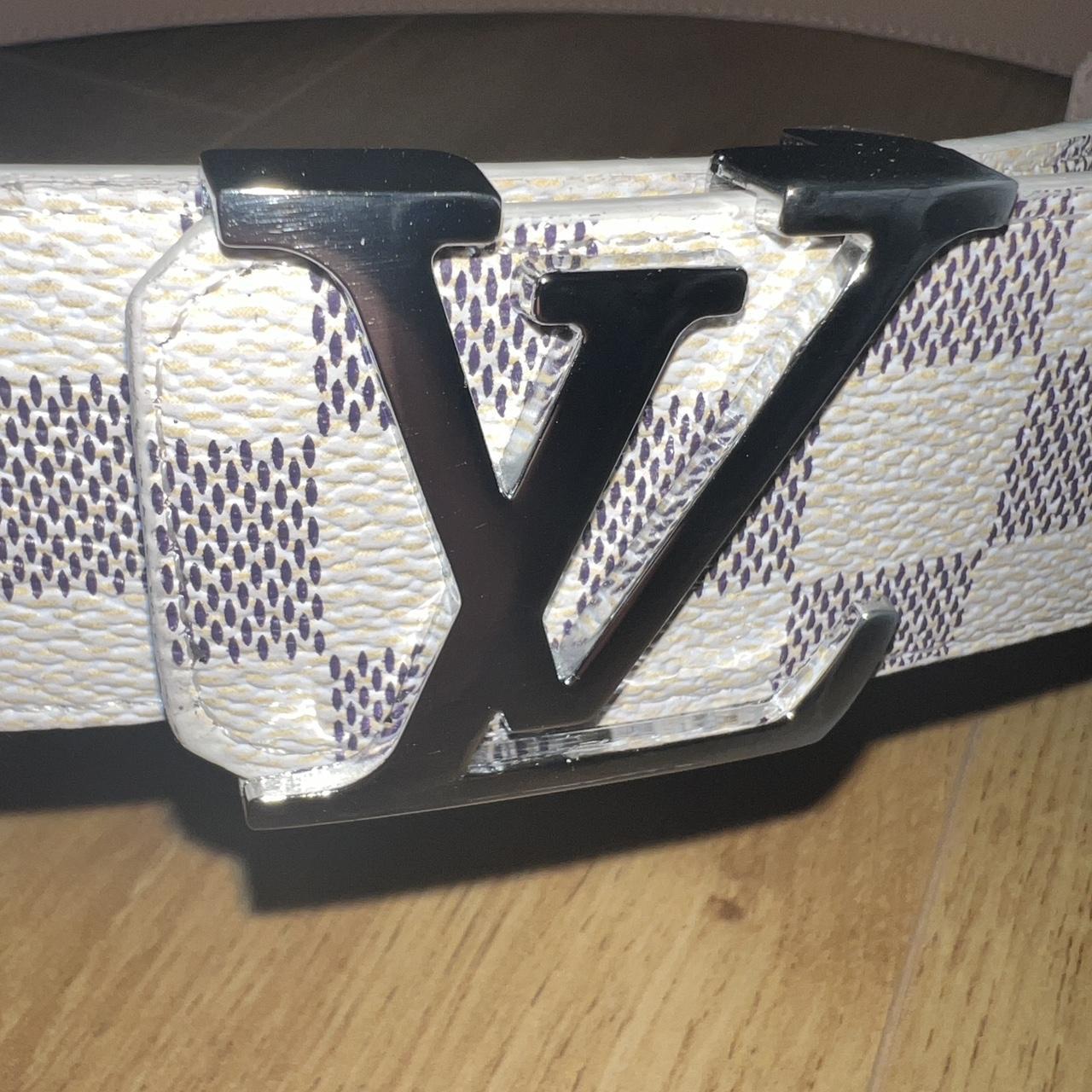 louis vuitton belt men white