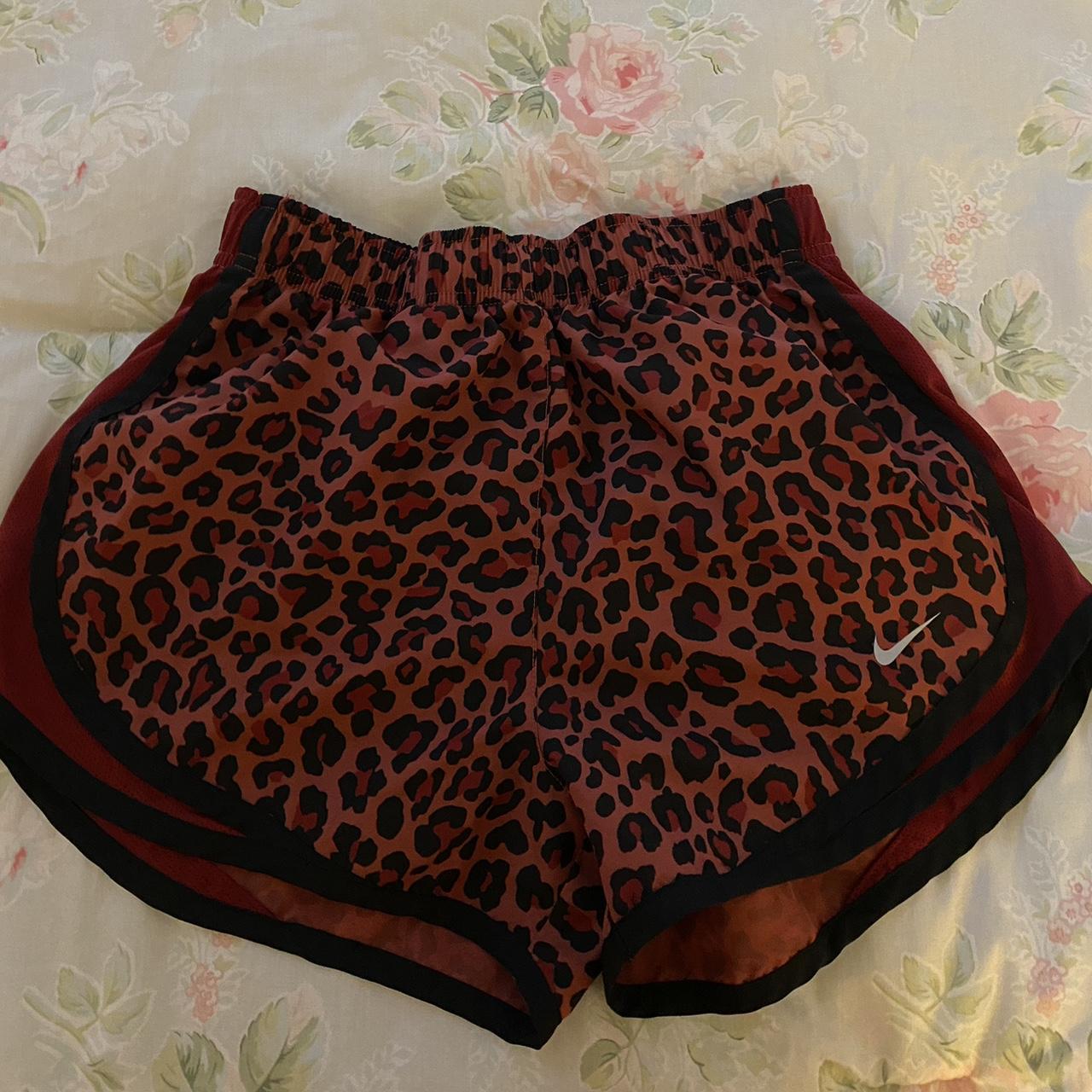 womens cheetah nike shorts