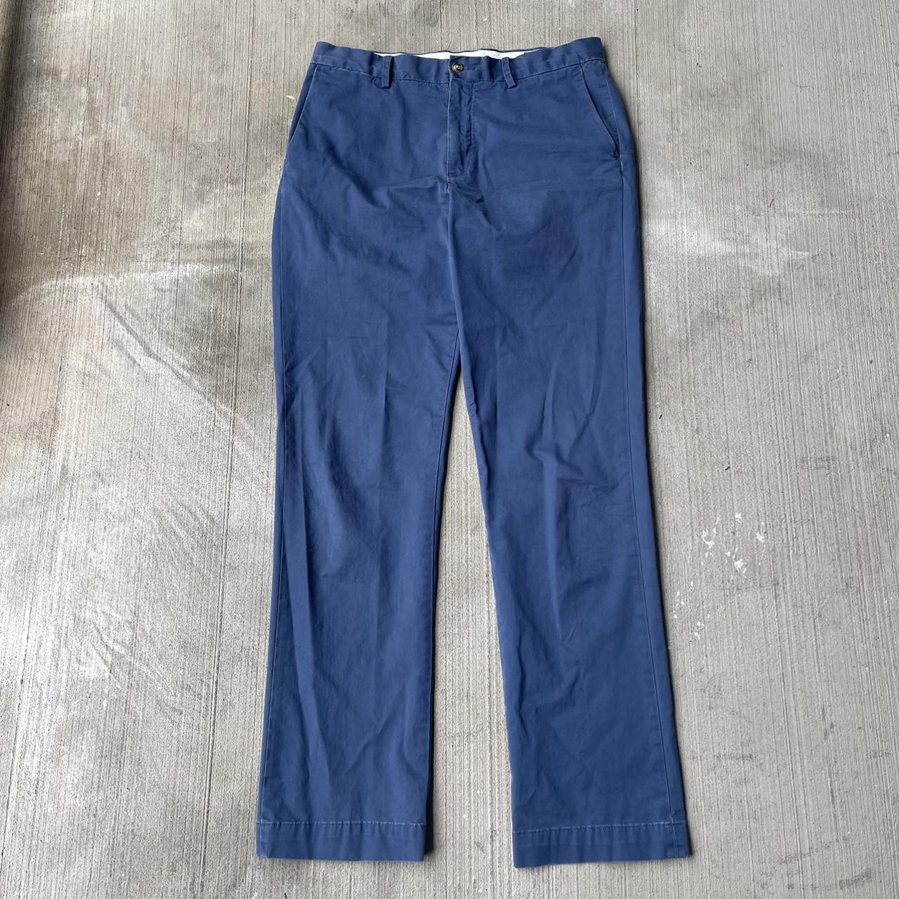 Polo Ralph Lauren Men's Blue and Navy Trousers | Depop