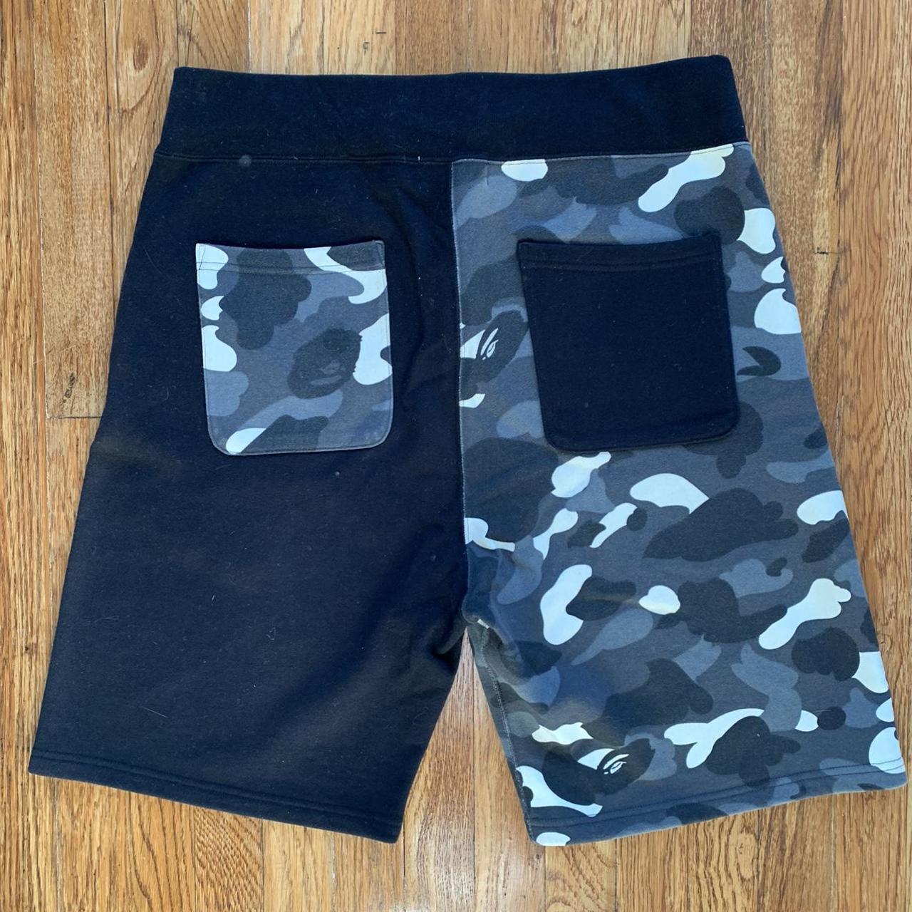 Bape shark sweat shorts half camo glow in the dark. Depop