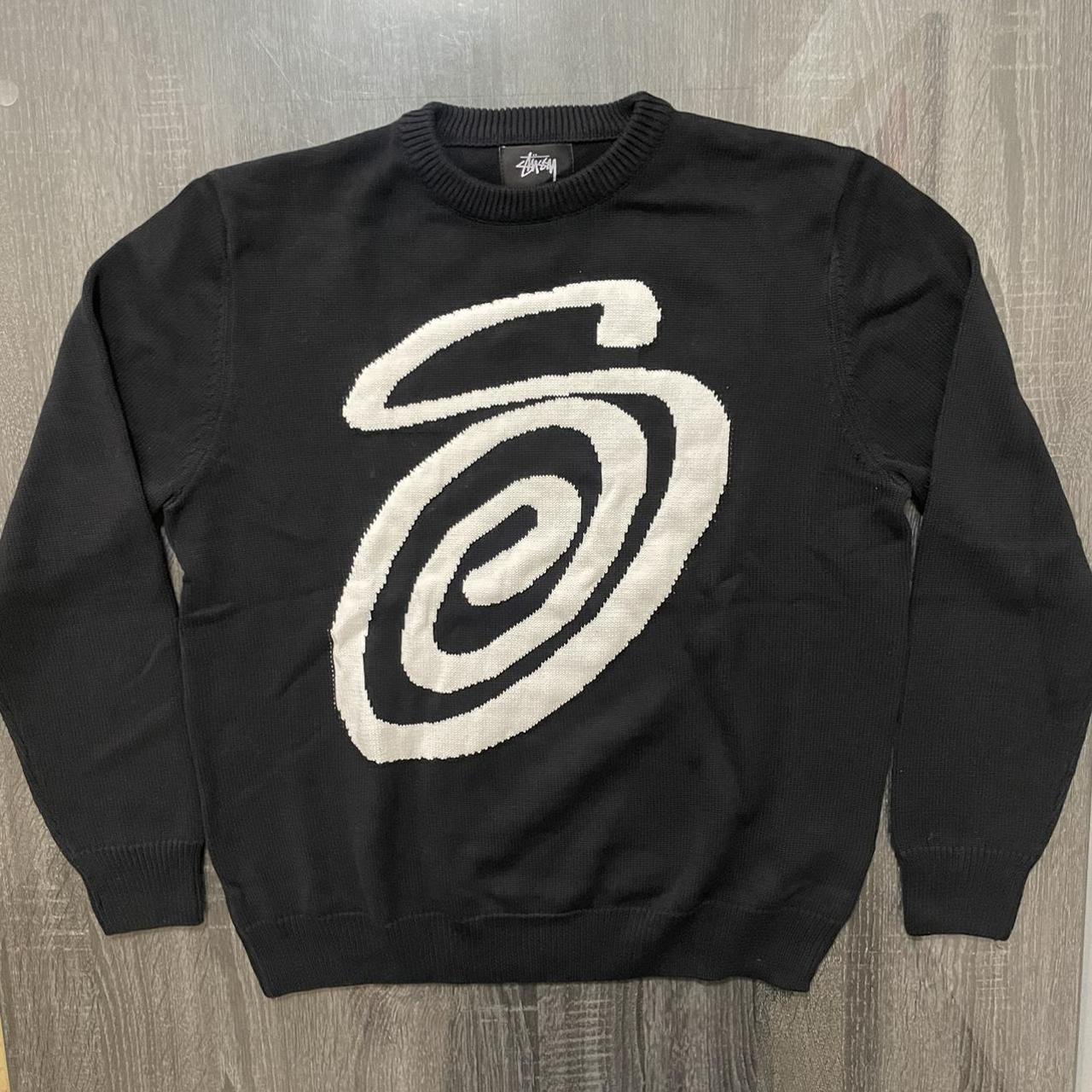 Stussy 'Curly S' Knit Sweater (Black) Size XL Can... - Depop