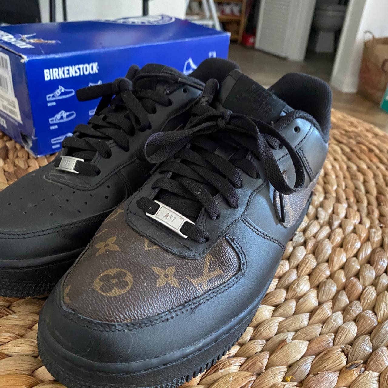 Custom made Louis Vuitton Black Air Force 1....