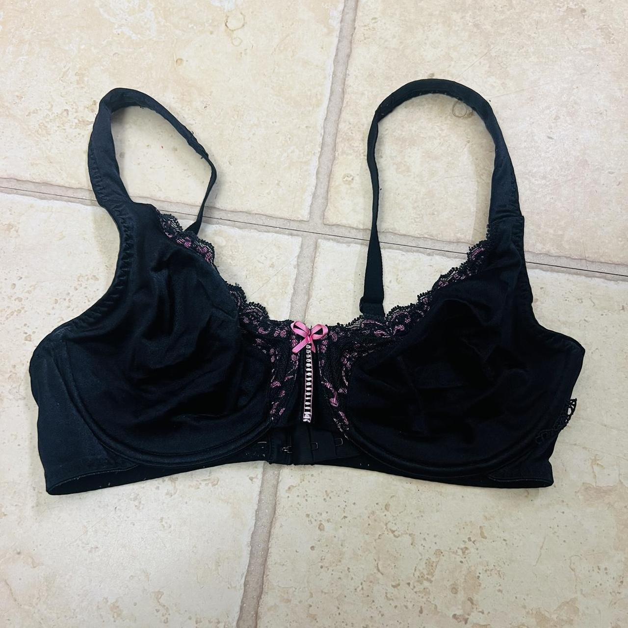 38C y2k pink and black sexy bra Brand : - Depop