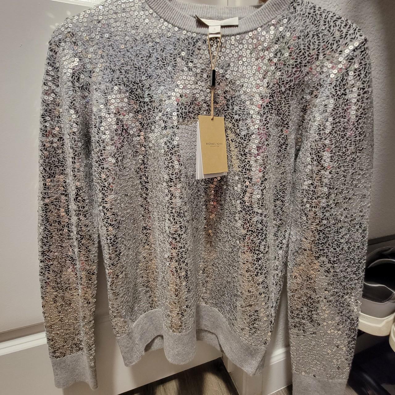 Silver hot sale sequin sweater