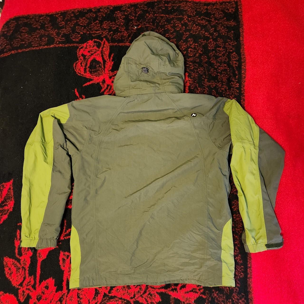 MARMOT GREEN RAIN JACKET M. Size medium green rain... - Depop