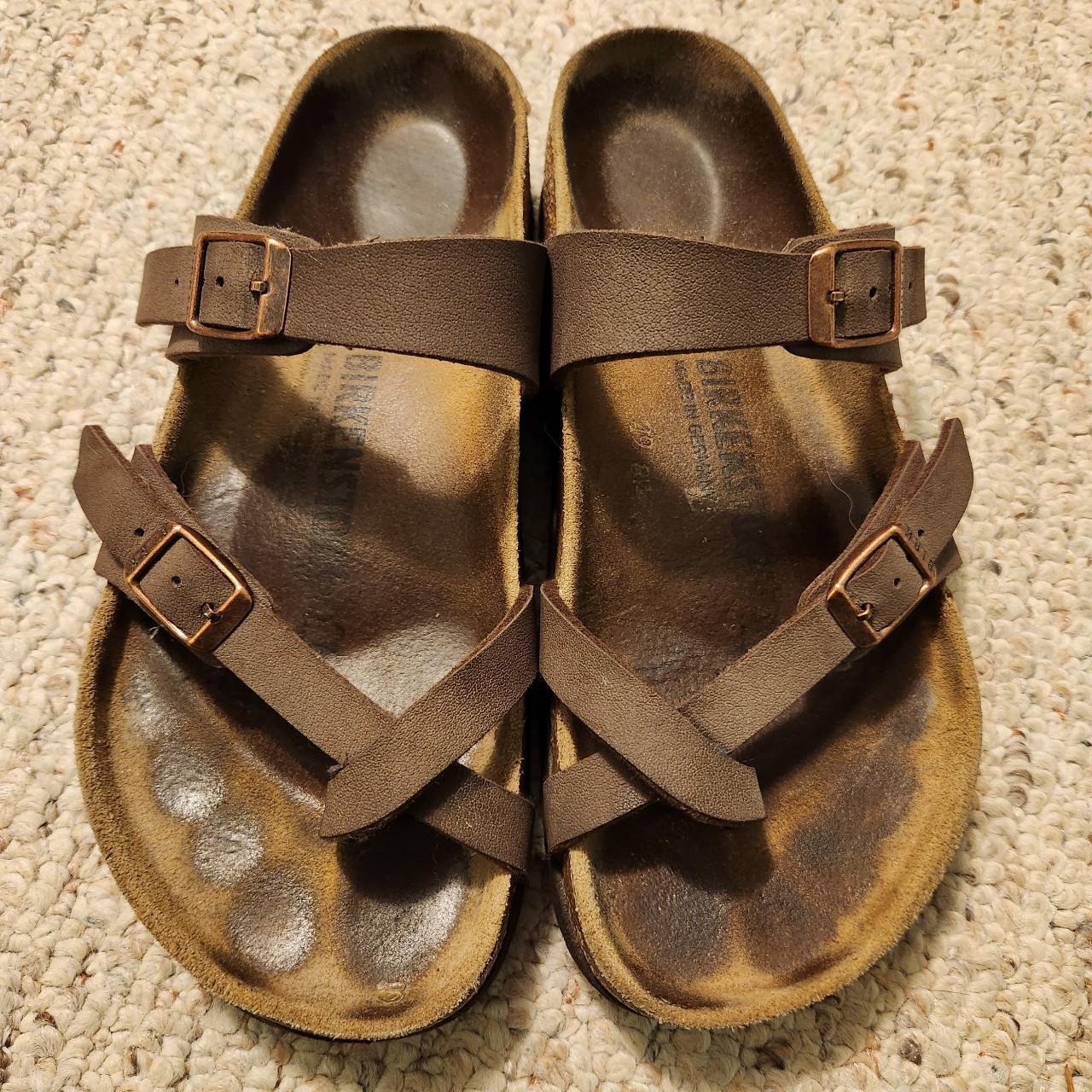 BIRKENSTOCK SANDALS SIZE 8. Sandals are lightly... - Depop