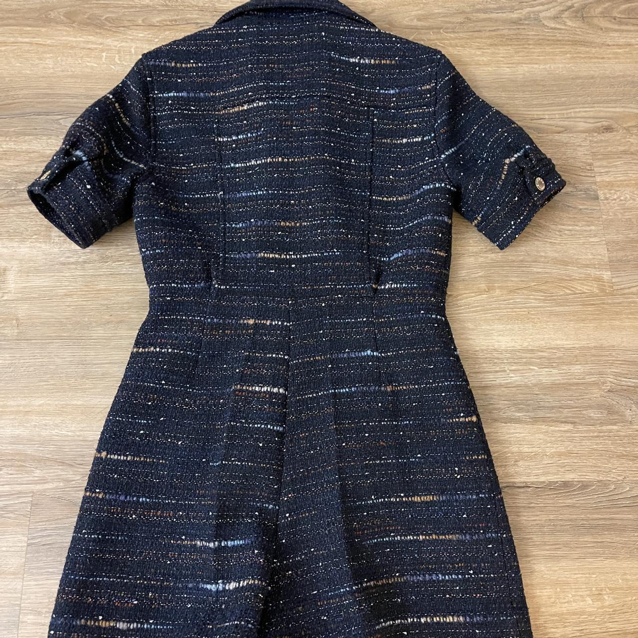 Sandro Navy Tweed Playsuit Size 36, Fits US Size... - Depop