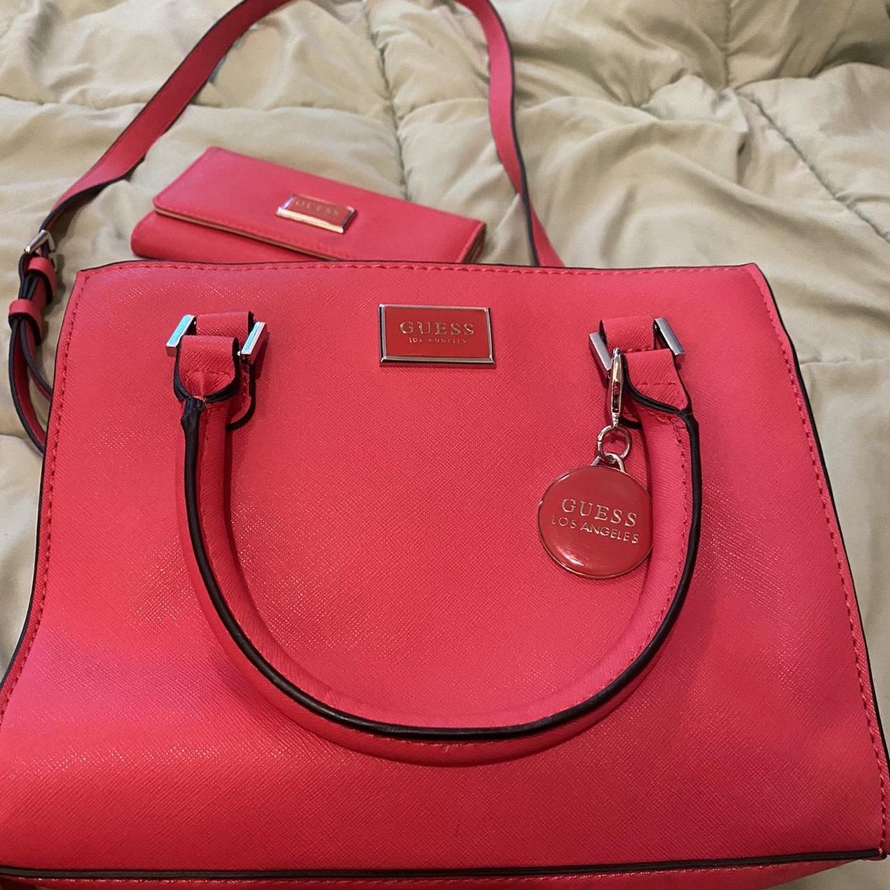 Guess Women's Faux Red Leather Shoulder Purse Handbag | eBay