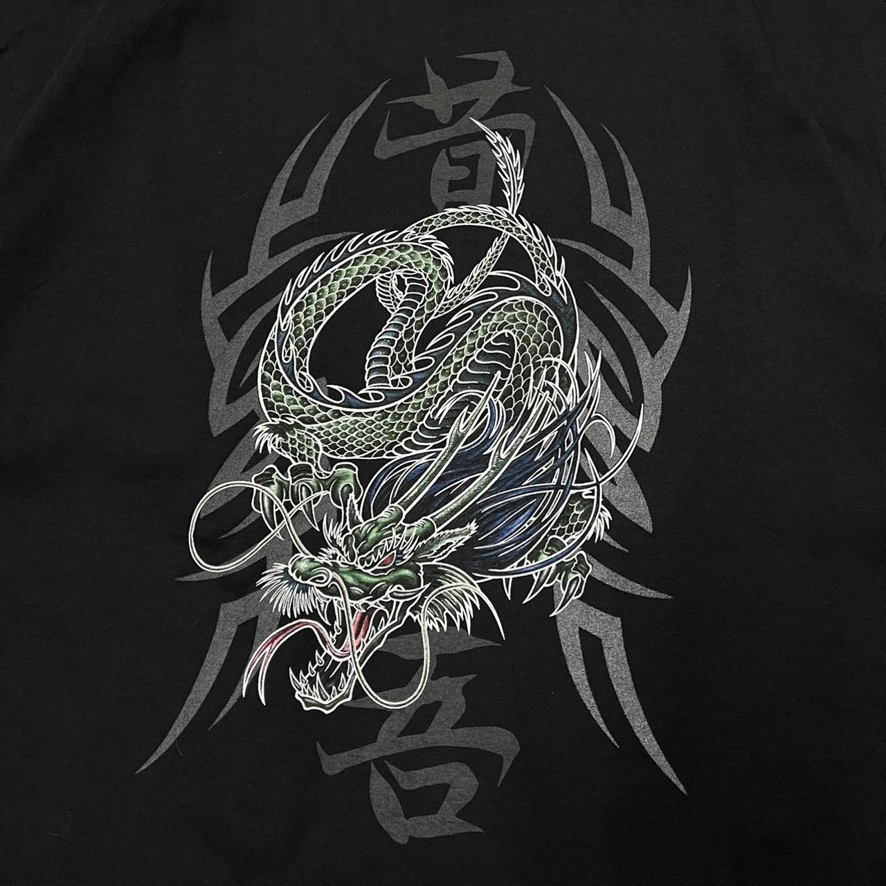 Y2k Tribal Dragon JNCO Style Tshirt Size 2XL Dm... - Depop
