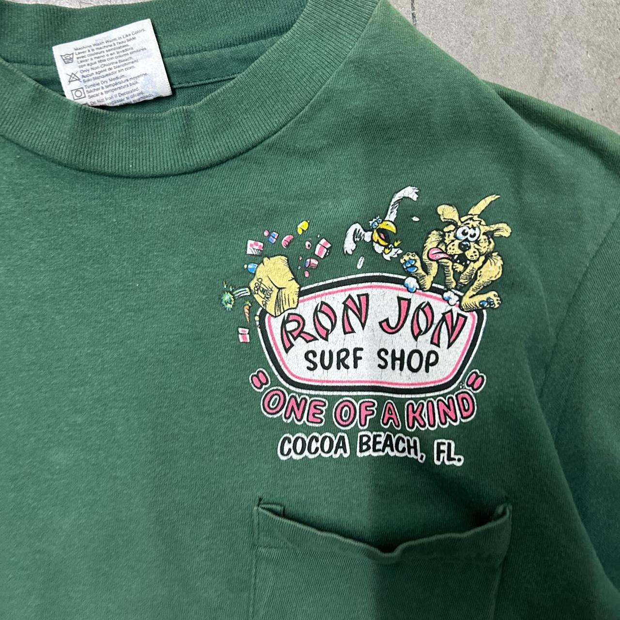 Vintage 90s Ron Jon Surf Tshirt Crazy back Graphic | Depop