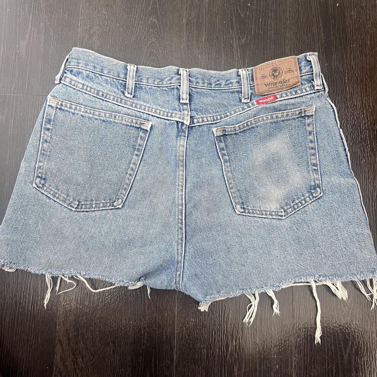 Wrangler cut off distressed shorts The perfect... - Depop