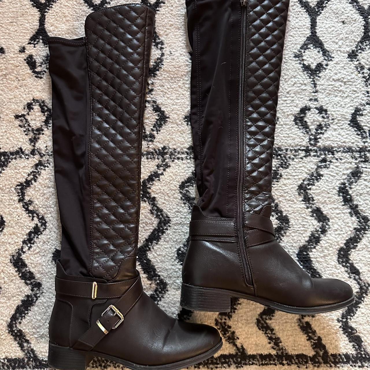 JustFab Women's Brown Boots Depop