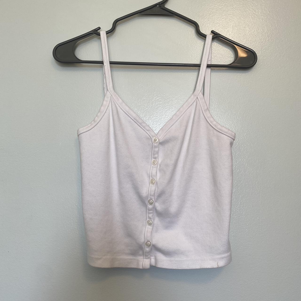 Brandy Melville, Tops, Brandy Melville White Button Up Tank Top