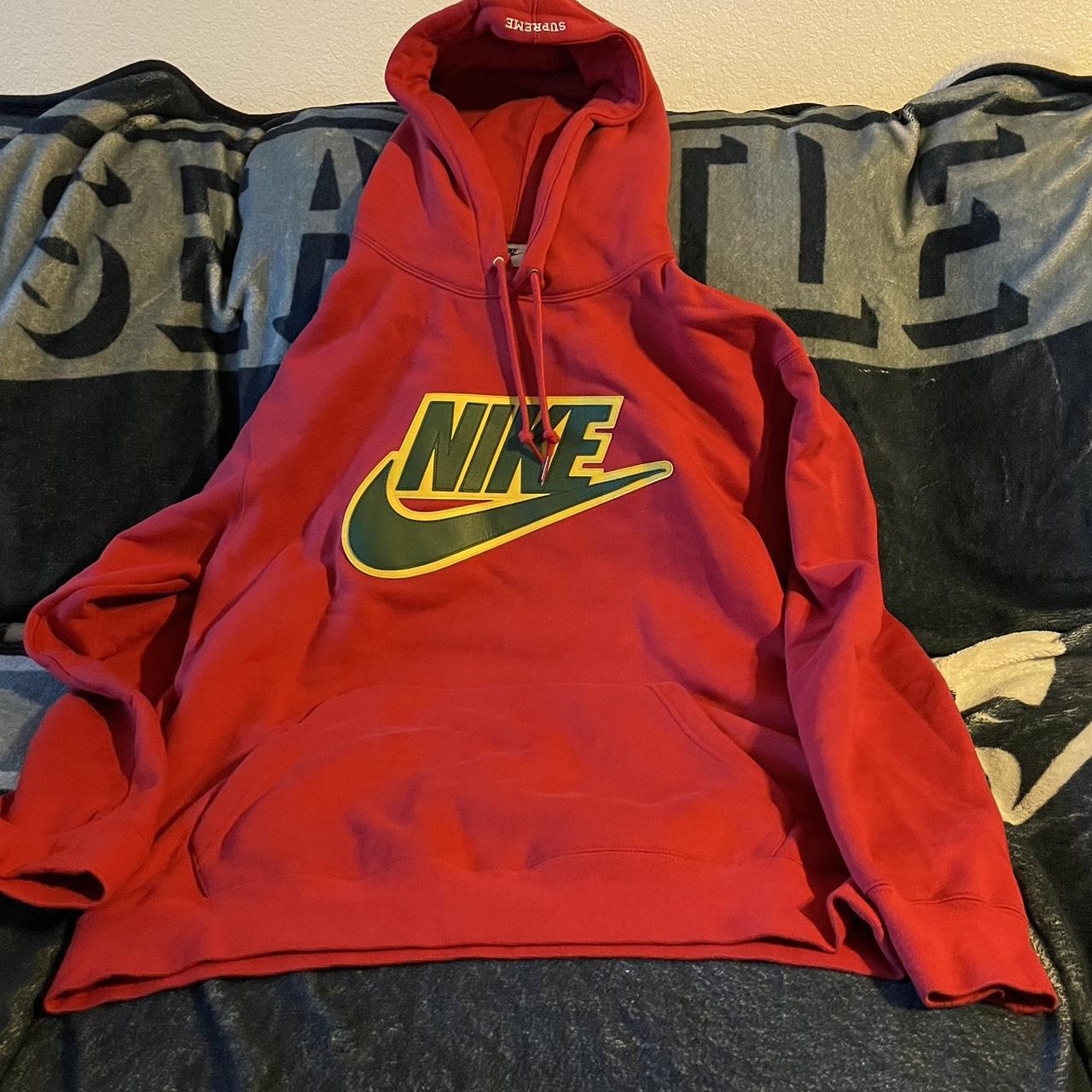 Supreme x Nike Leather Appliqué, Hooded Sweatshirt...