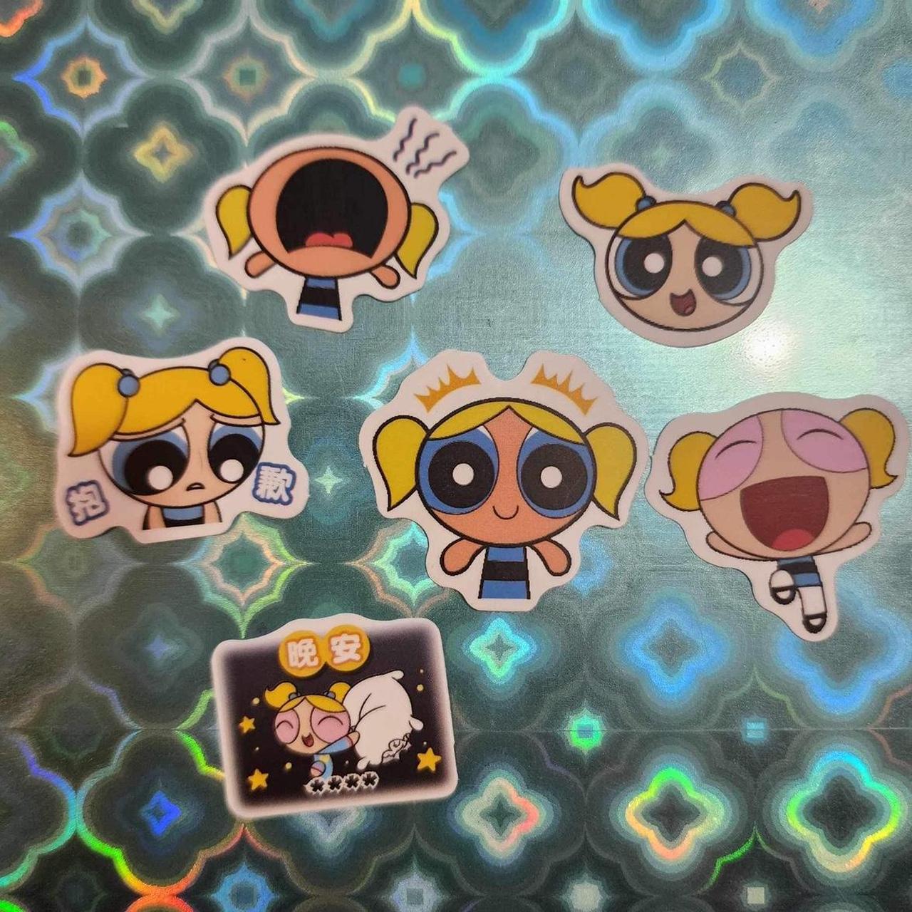 Powderpuff girls bubbles sticker bundle 6 stickers... - Depop