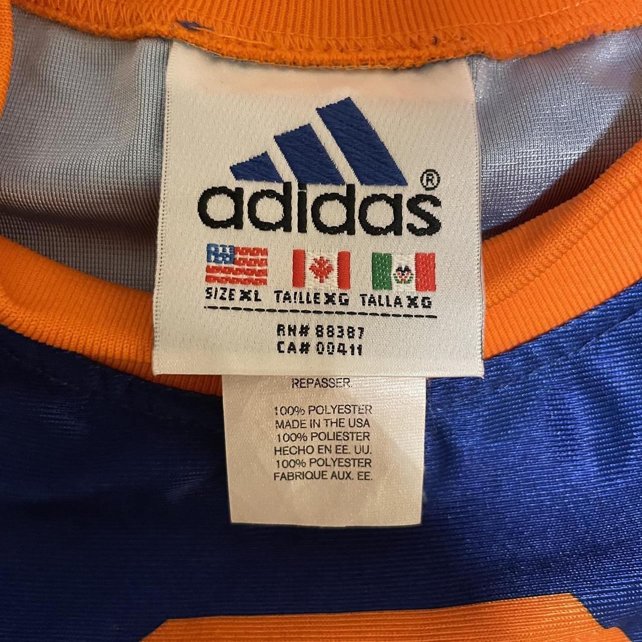 Adidas Men's Blue and Orange Top | Depop