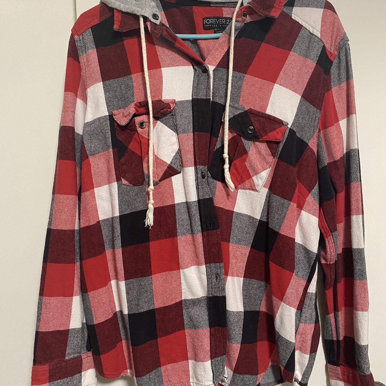 Flannel hoodie forever outlet 21