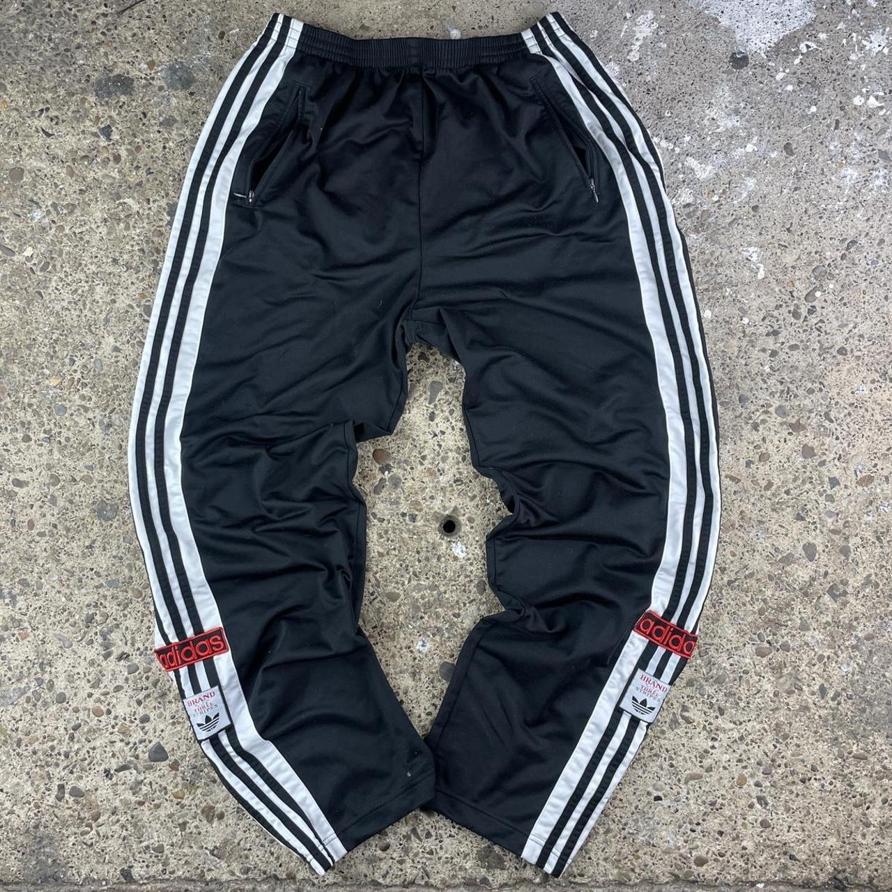 Adidas Men's Black and White Joggers-tracksuits | Depop
