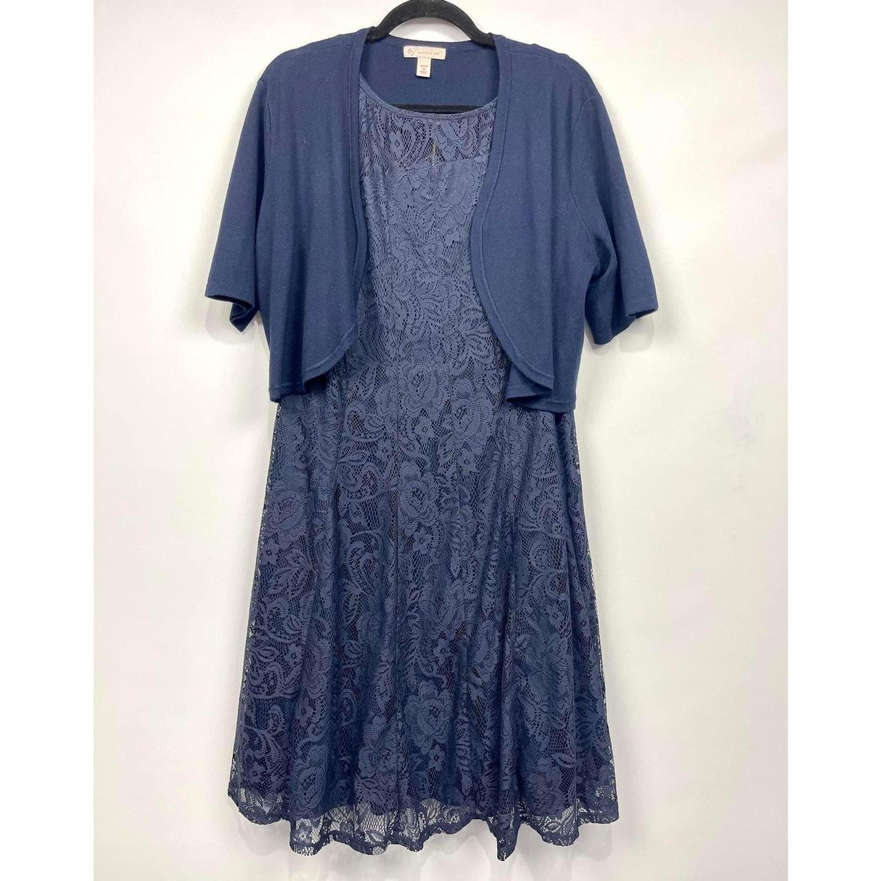 Dress barn navy dress best sale