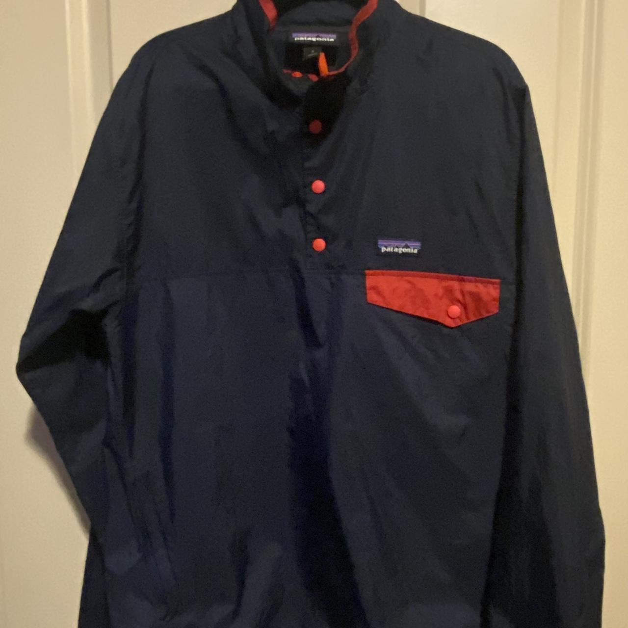 Patagonia Men's Red and Blue Jacket | Depop