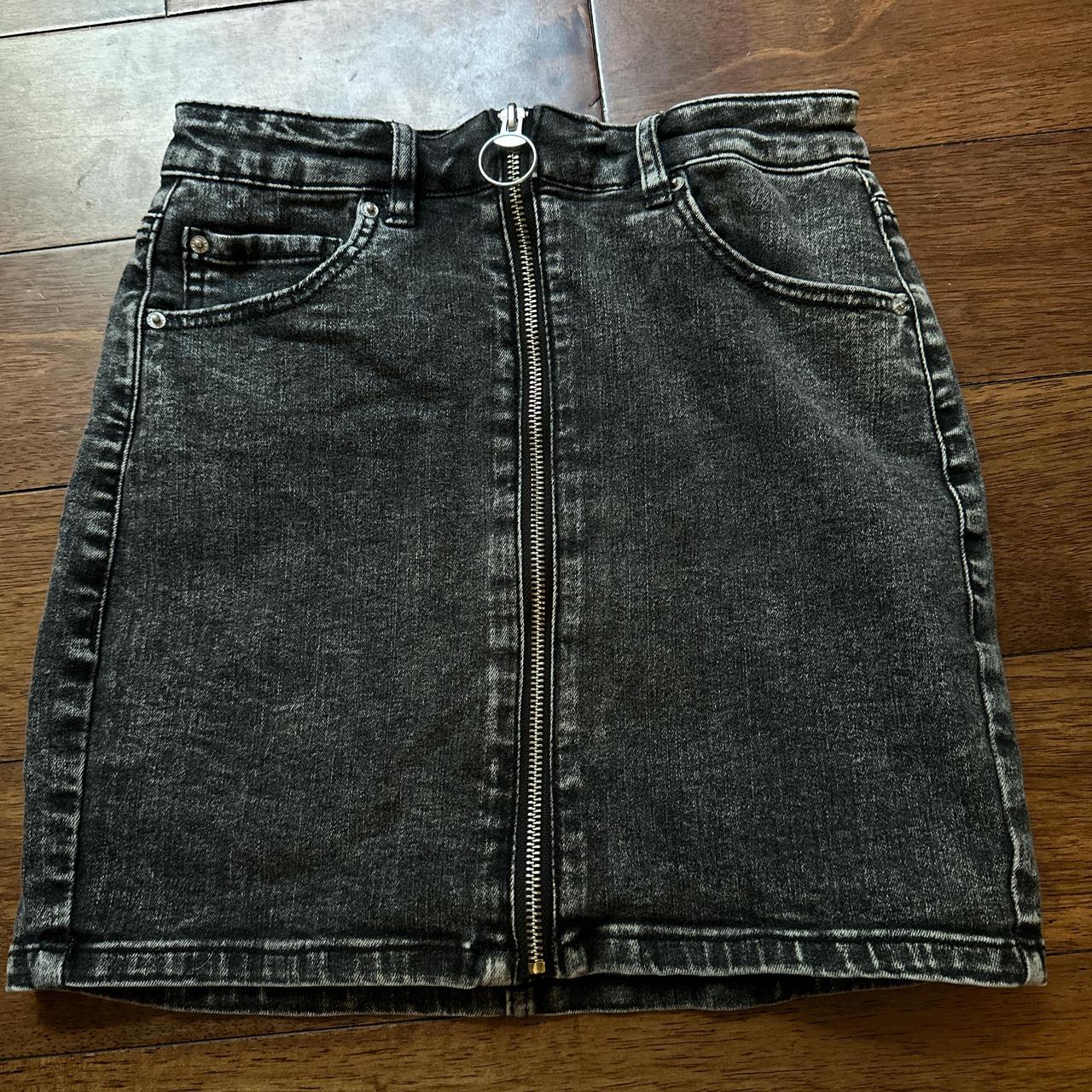 Hollister Womens Hollister Black Denim Skirt Hollister Black Jean