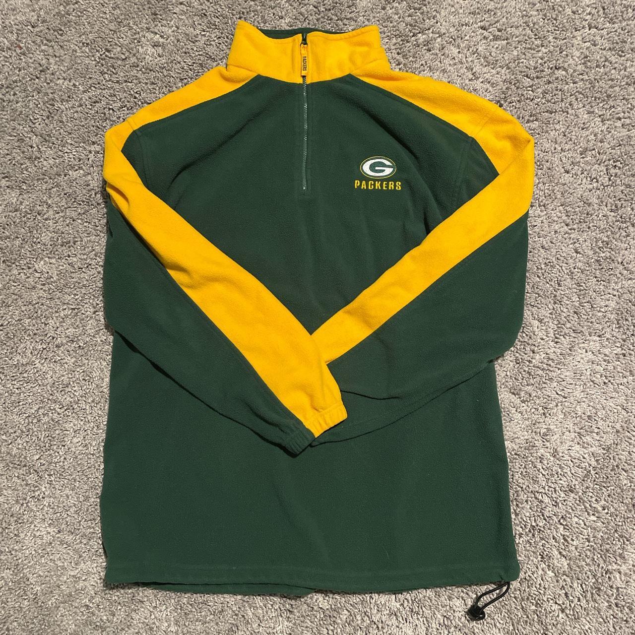 Vintage Green Bay Packers winter jacket! Quarter zip - Depop