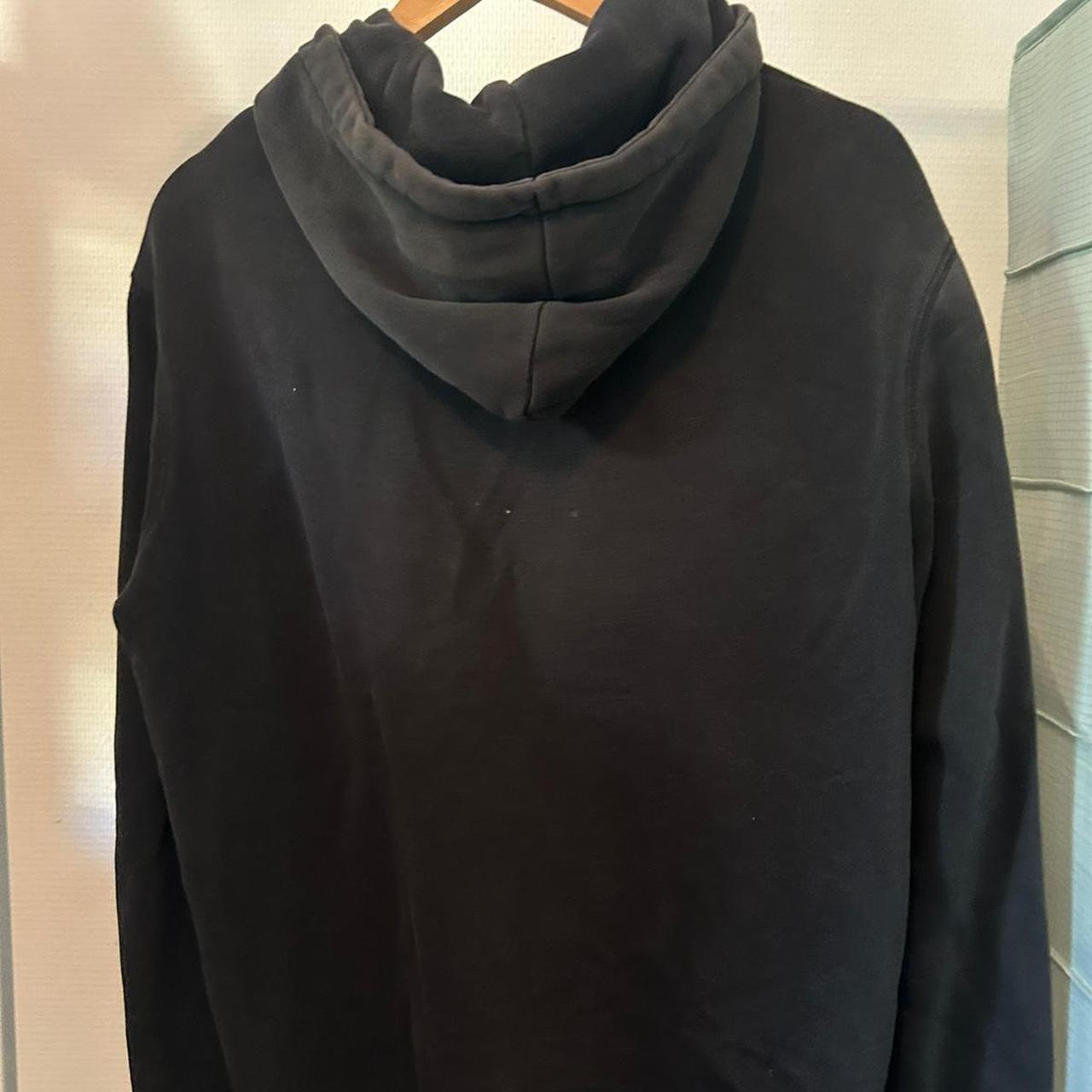 Y2K oversized basic black hoodie - Depop