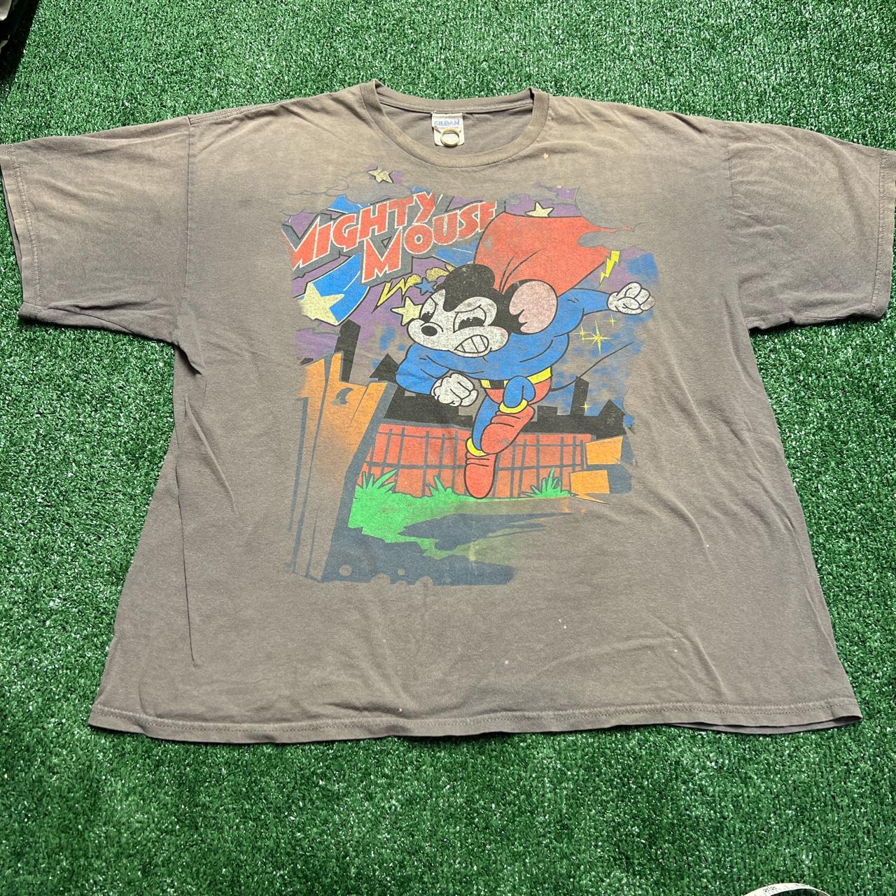 Vintage Mighty Mouse cartoon tee shirt , Preowned...