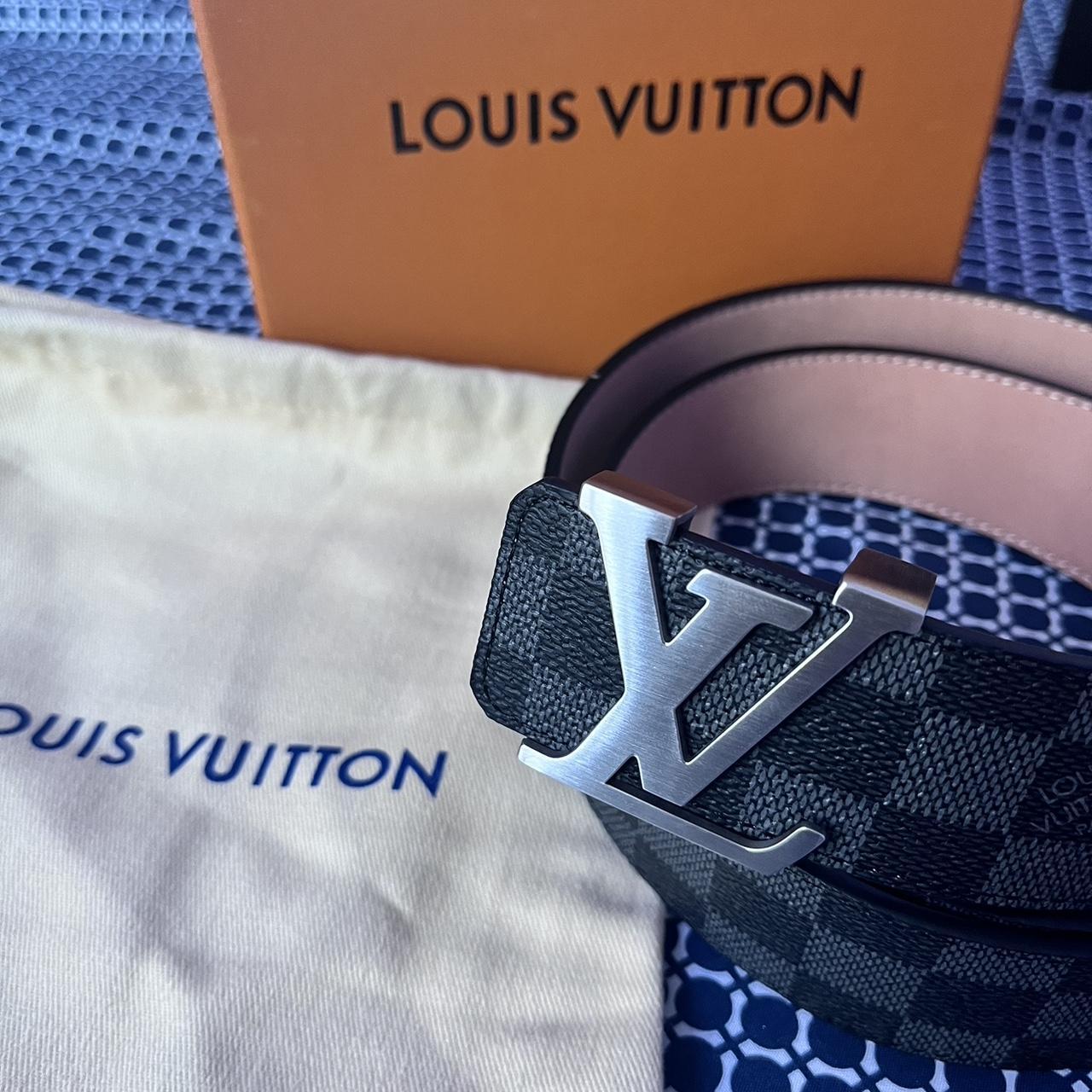 Louis Vuitton Men's Black Belt | Depop