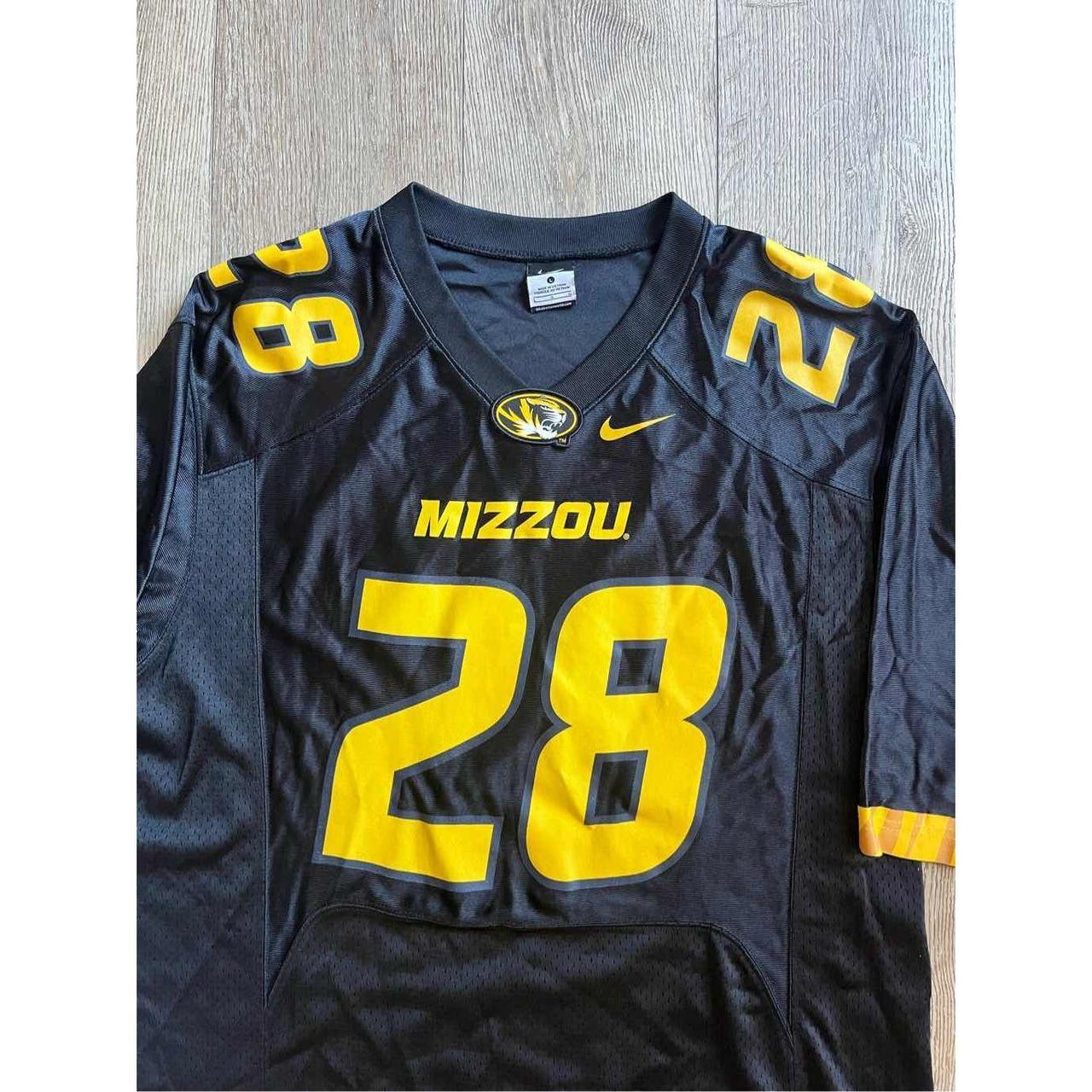 Nike Missouri Tigers Football Jersey #28 Black Large - Depop