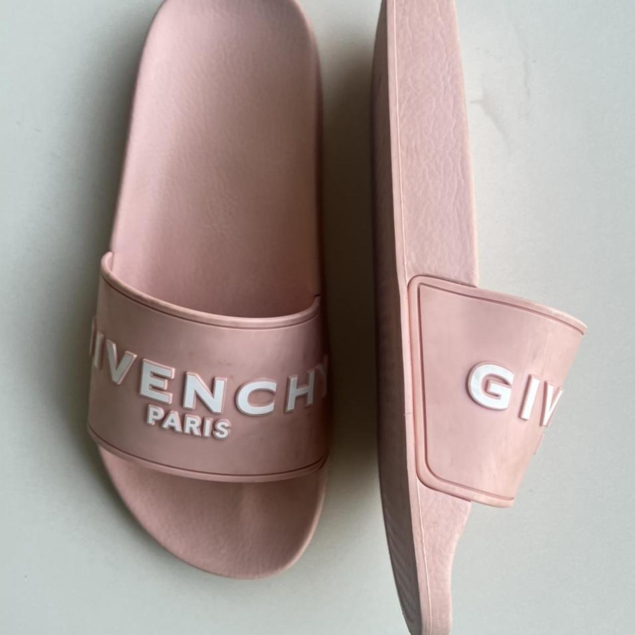 Givenchy Pink Logo Slides Few signs of Depop