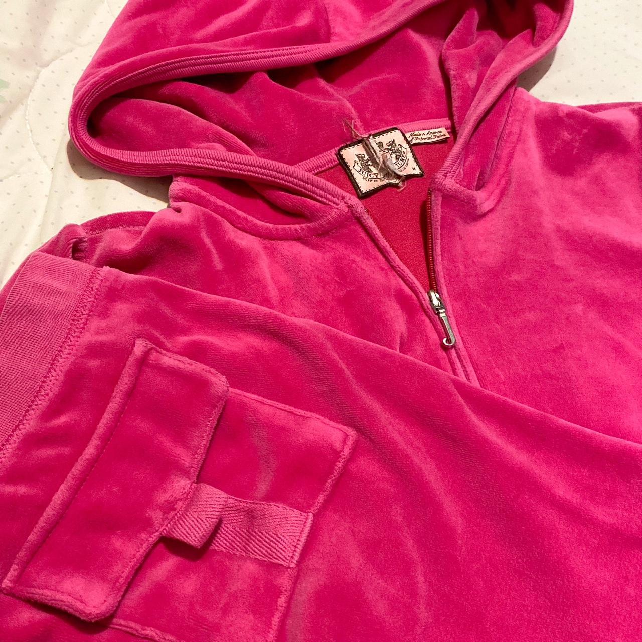 HOT PINK JUICY COUTURE VELOUR TRACKSUIT JACKET AND... - Depop