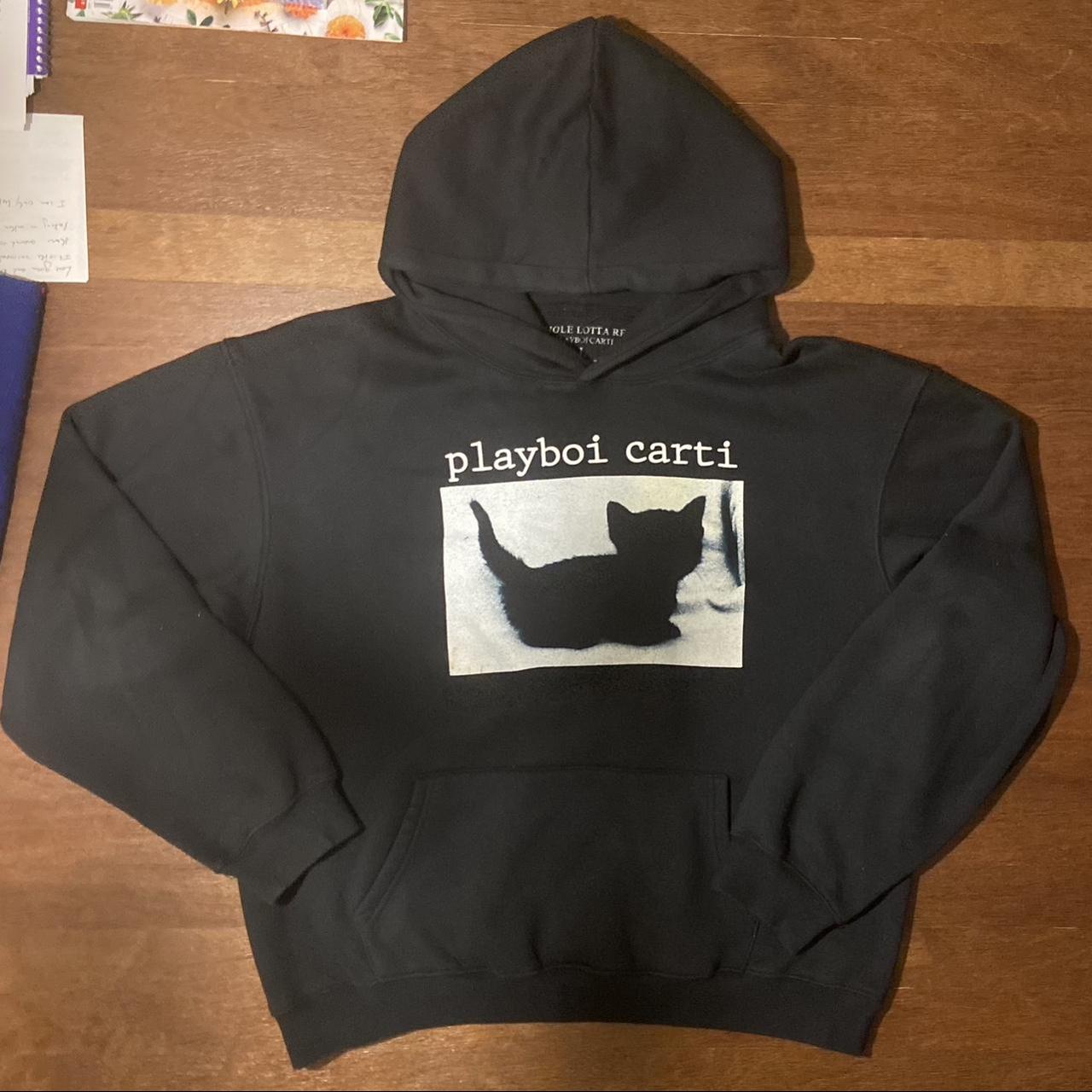 Playboi Carti WLR cat hoodie Size L Heavy and... - Depop