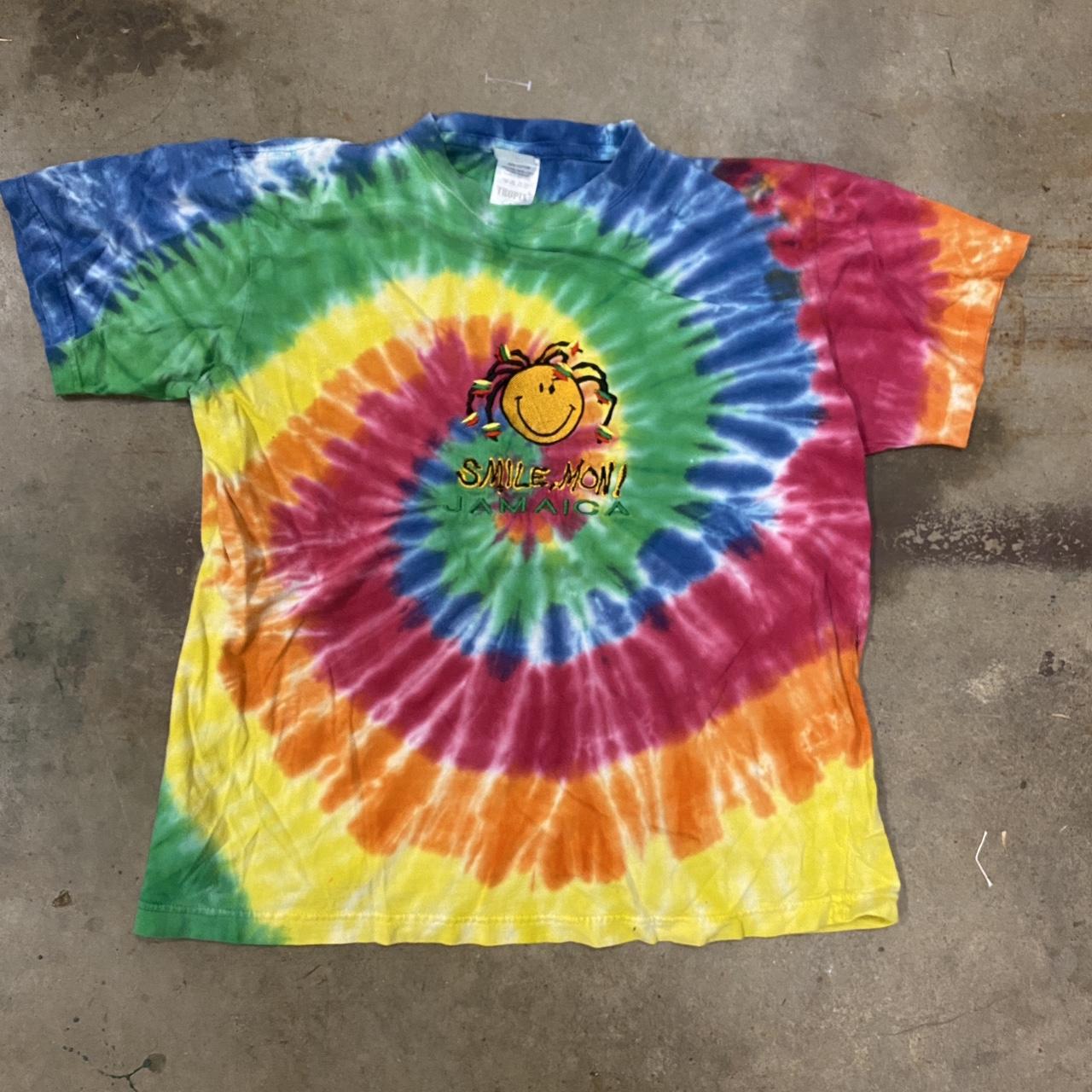 Tie Dye “Smile Mon!” Tee. Excellent Condition with...