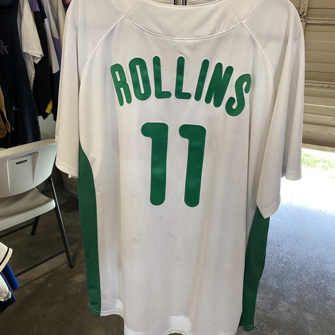 Vintage PHILLIES Philadelphia Rollins 11 Jersey Majestic 