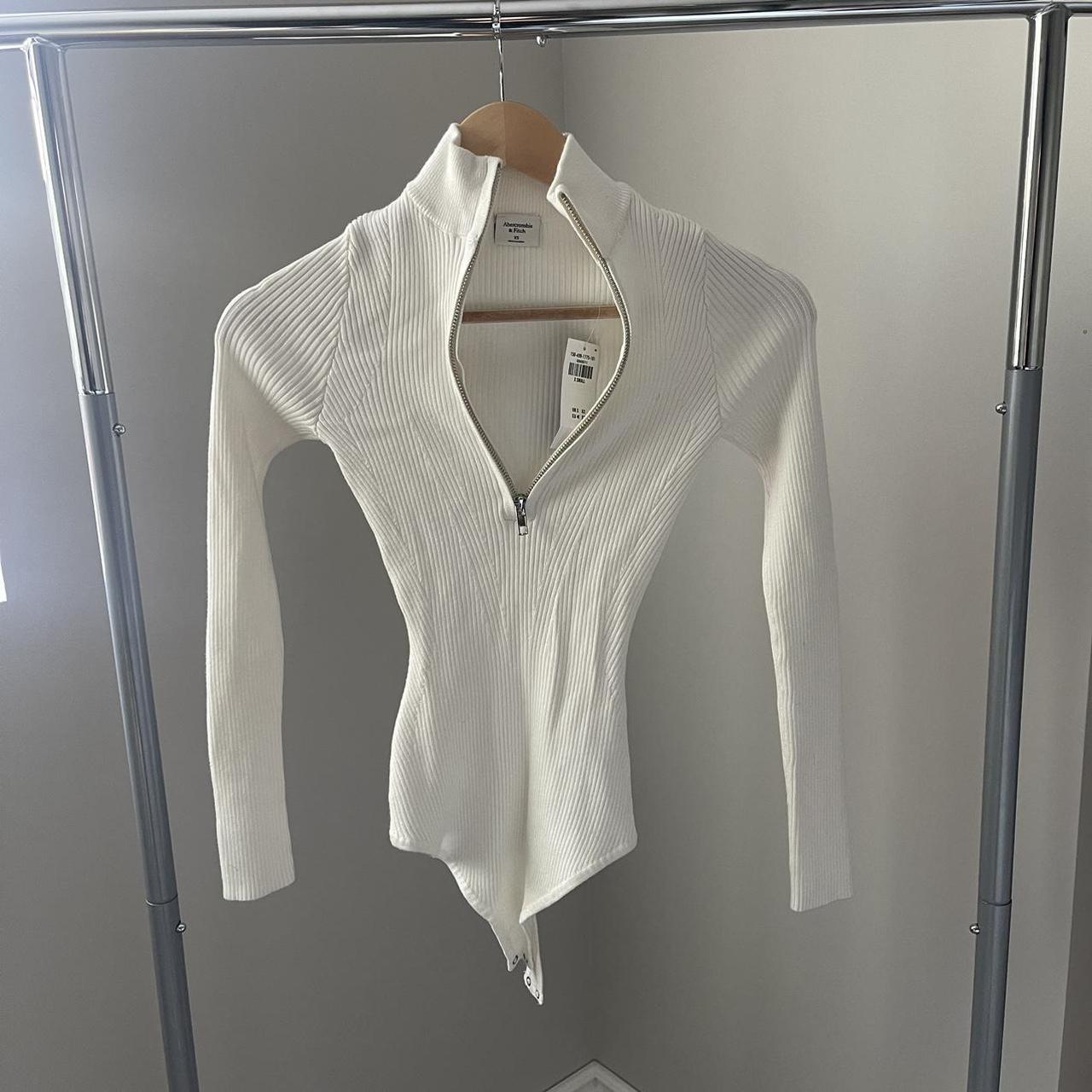 Abercrombie Fitch Women S White Bodysuit Depop