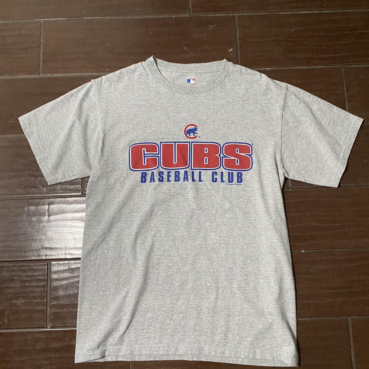 Vintage Grey Cubs Baseball Club T-shirt Medium Great - Depop