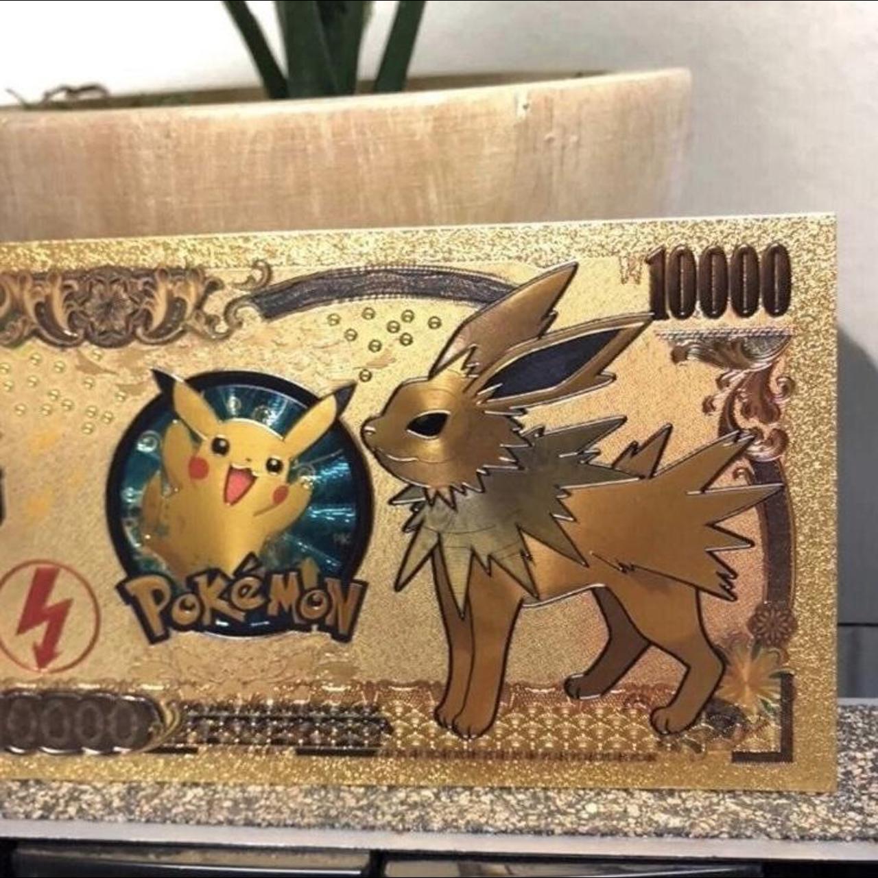 Eevee (Pokémon) 24k Gold Plated Banknote (Not real - Depop