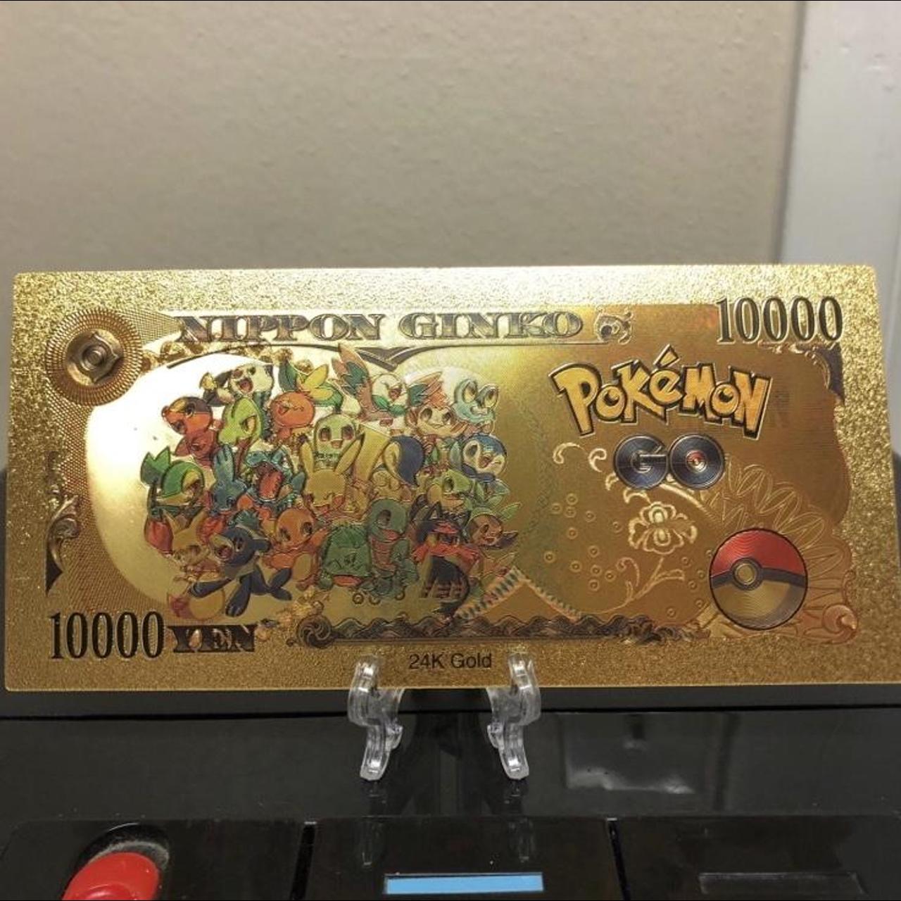 Eevee (Pokémon) 24k Gold Plated Banknote (Not real - Depop