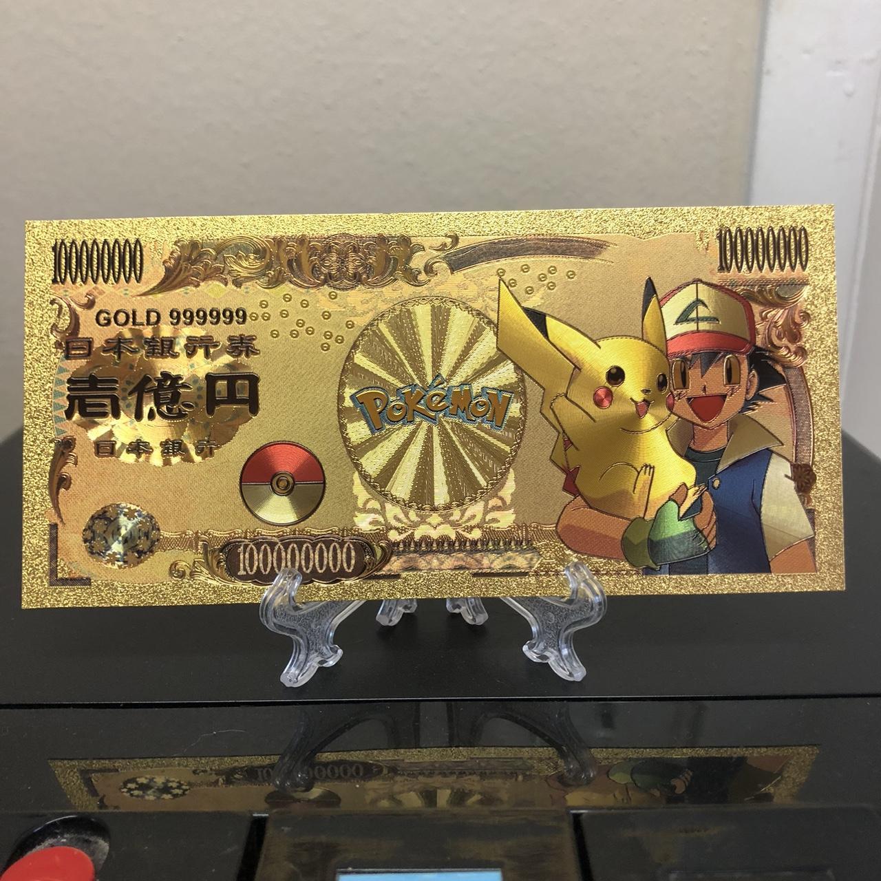 Eevee (Pokémon) 24k Gold Plated Banknote (Not real - Depop