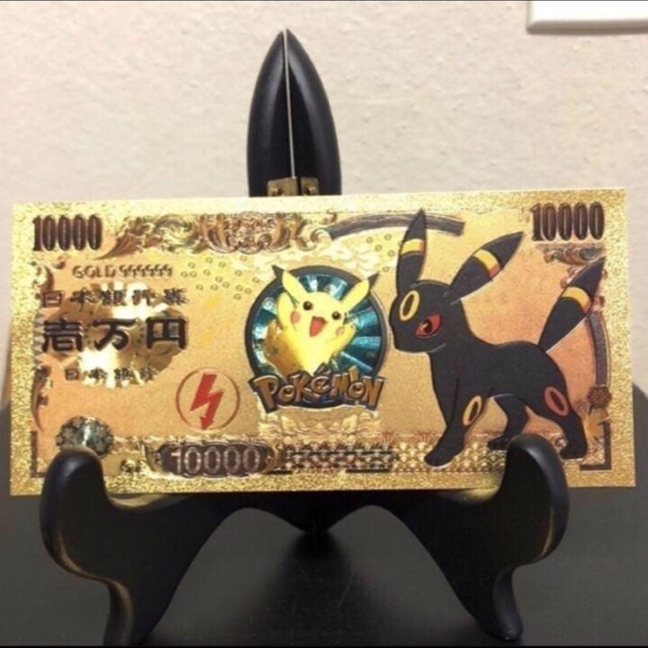 Eevee (Pokémon) 24k Gold Plated Banknote (Not real - Depop