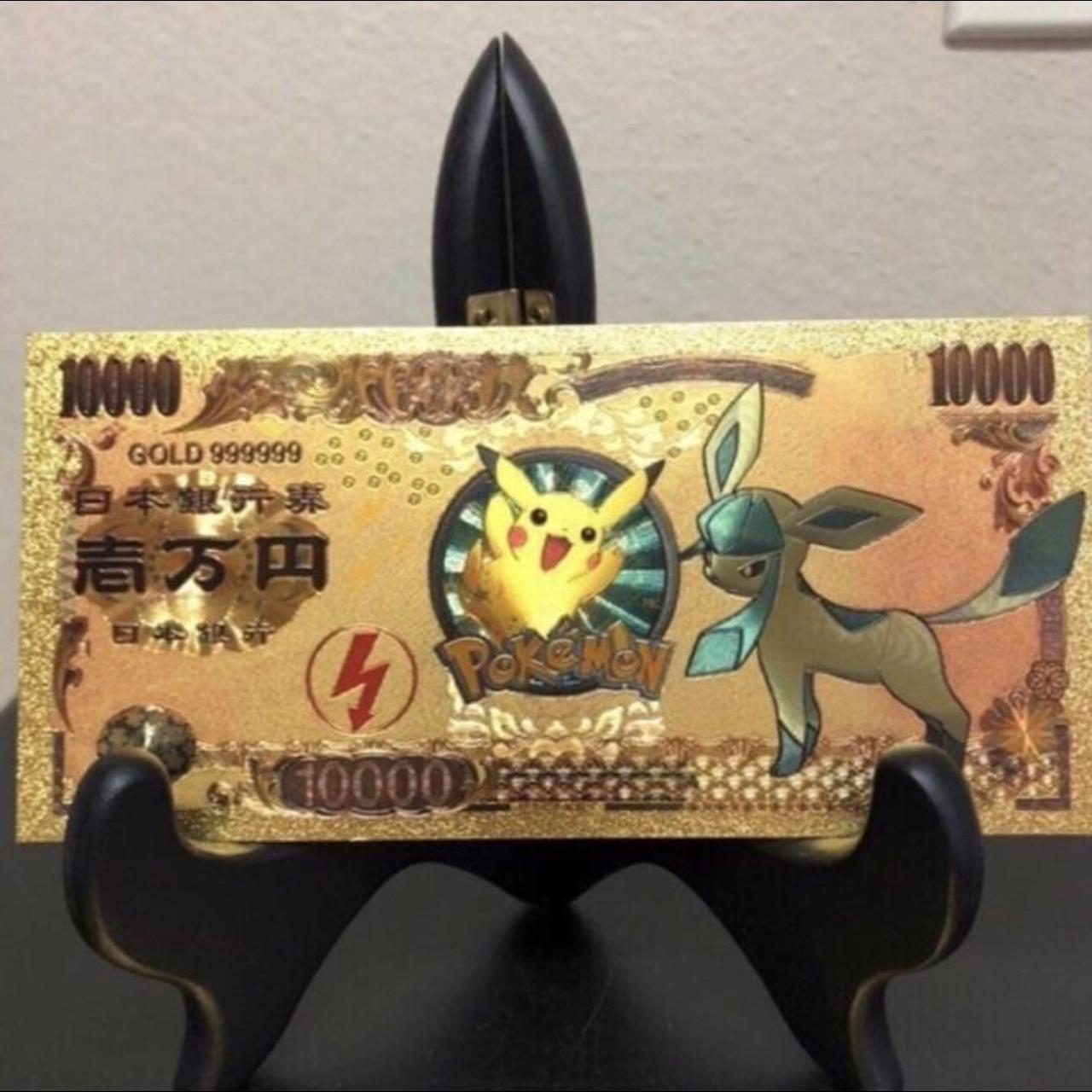 Eevee (Pokémon) 24k Gold Plated Banknote (Not real - Depop