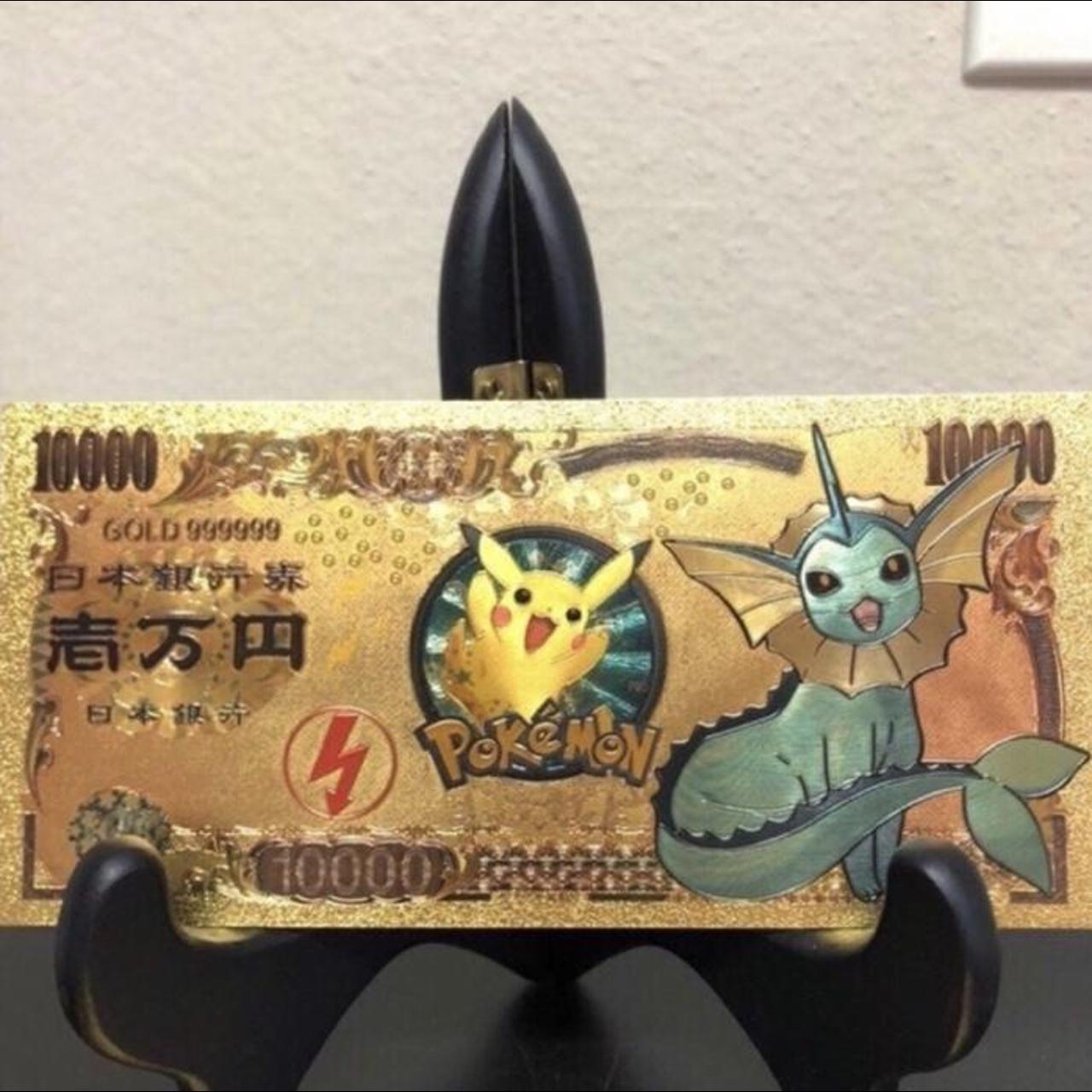 Eevee (Pokémon) 24k Gold Plated Banknote (Not real - Depop