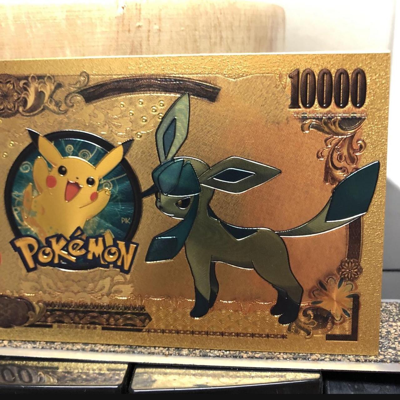 Eevee (Pokémon) 24k Gold Plated Banknote (Not real - Depop