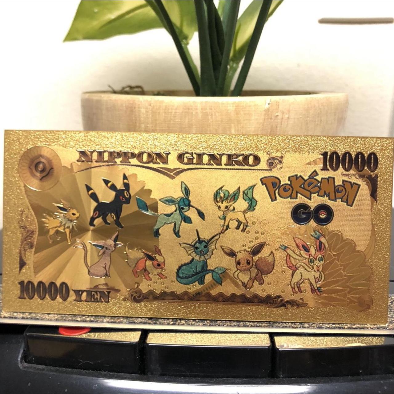 Eevee (Pokémon) 24k Gold Plated Banknote (Not real - Depop